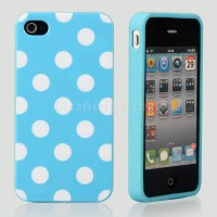 Lovely Polka Dots TPU Soft Silicone Case Cover Skin For iPhone 4S 4G